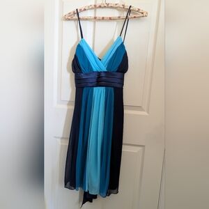 City Triangles Elegant Blue and Black Evening Gown Size Large
